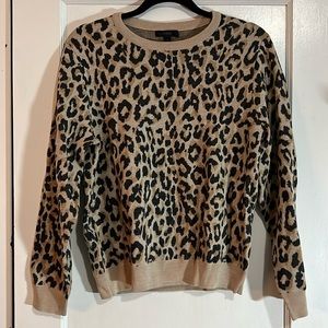 J. Crew cheetah leopard print crew neck sweater